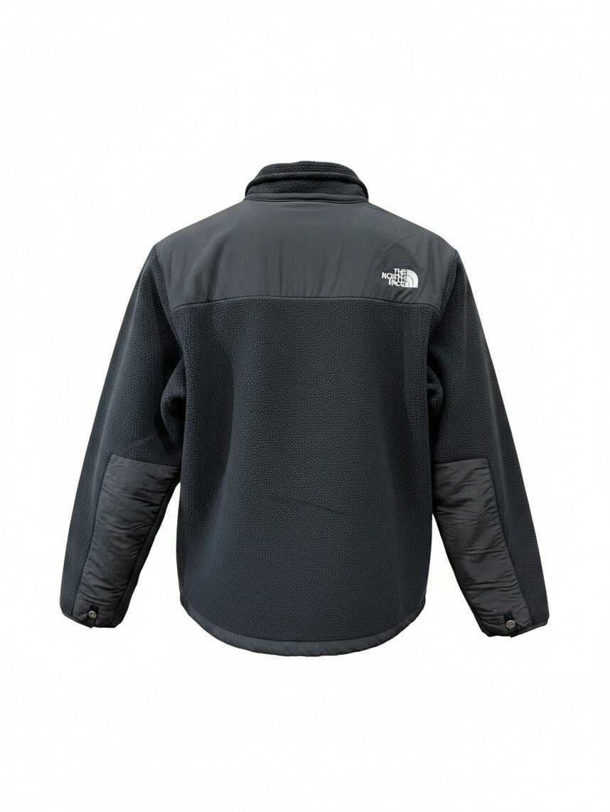 The North Face Black Mixed-Panel Stand-Collar Fleece Jacket