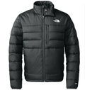 The North Face Black Chest-Zip Stand-Collar Puffer Jacket