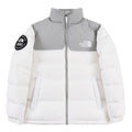 The North Face White and Grey Colorblock Puffer Jacket