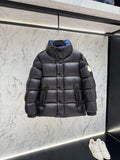 Moncler Black Quilted High-Collar Puffer Jacket