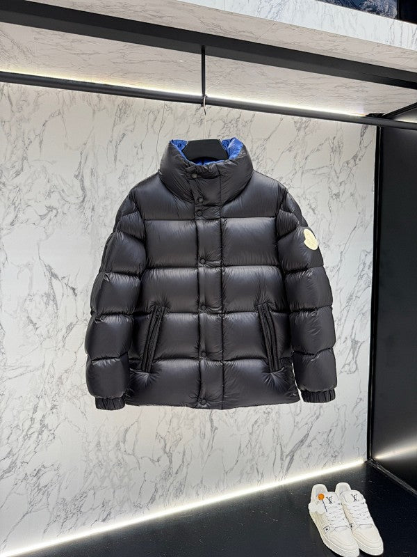 Moncler Black Quilted High-Collar Puffer Jacket
