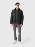 The North Face Black Narrow-Quilt Stand-Collar Puffer Jacket