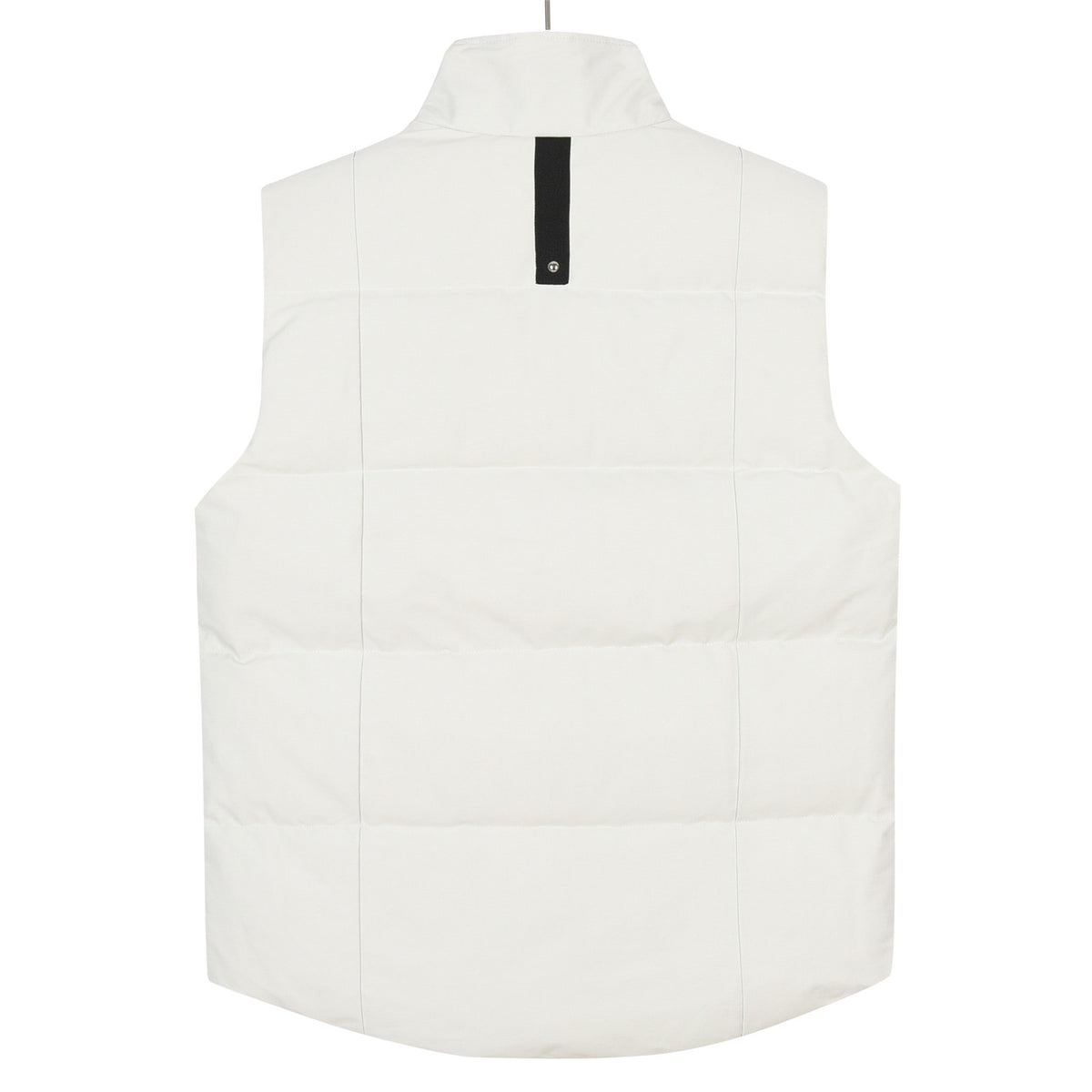 Moose Knuckles White Quilted Studded Stand-Collar Puffer Vest