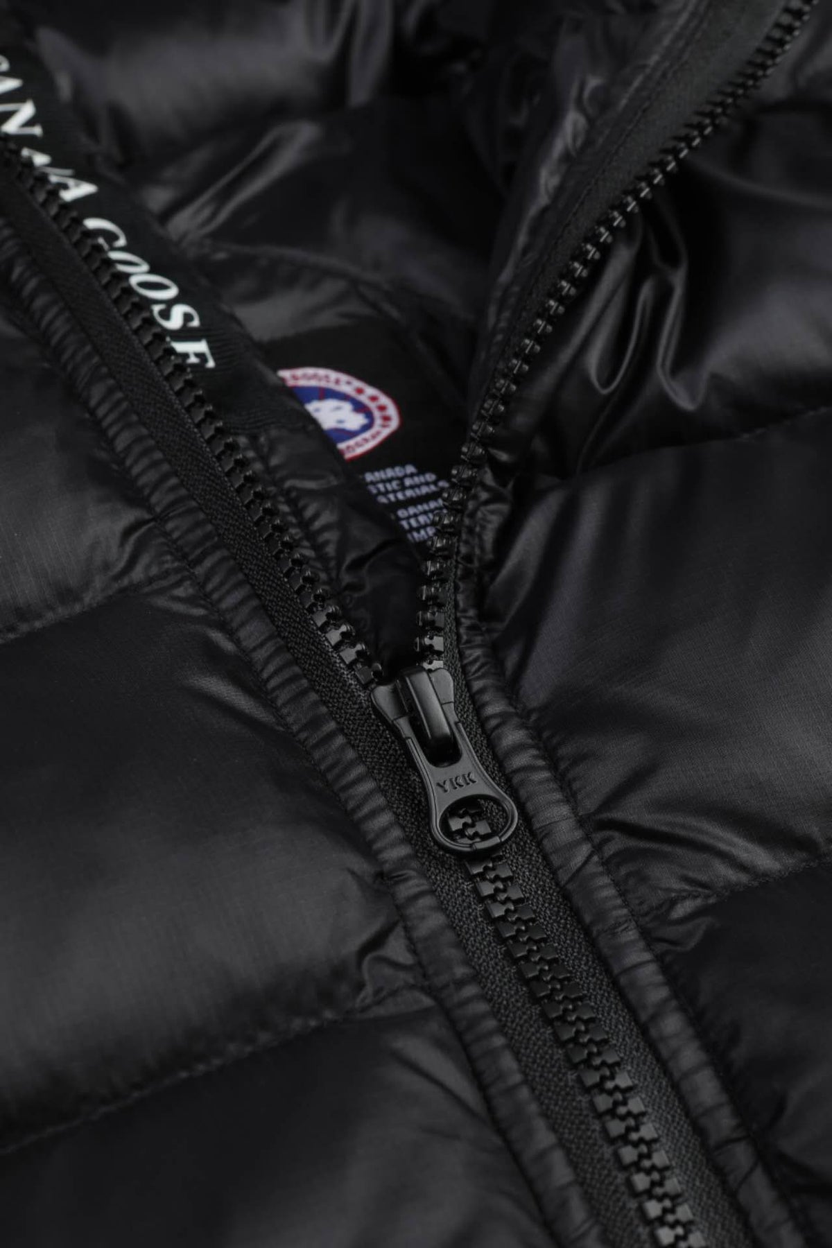Canada Goose Black Stripe-Detail Hooded Puffer Jacket