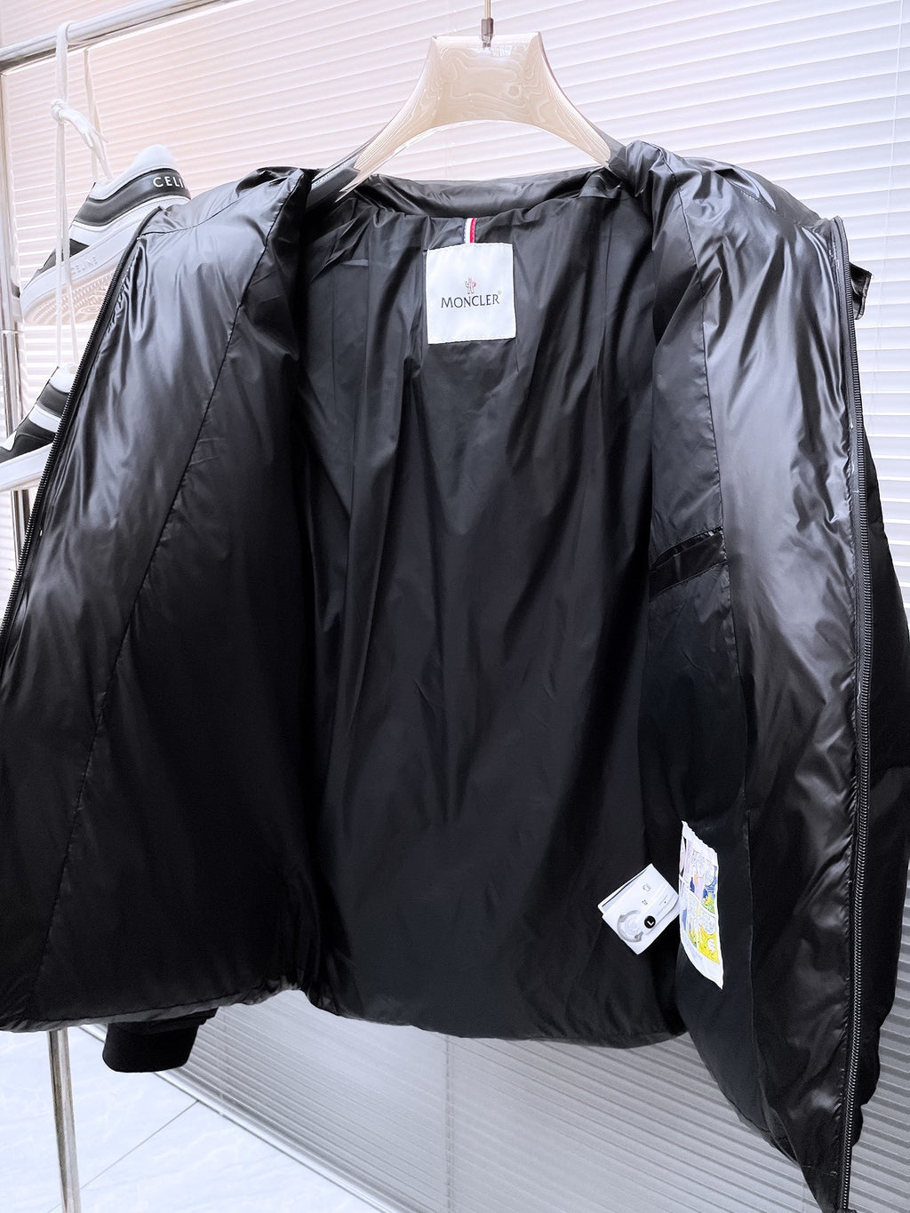 Moncler Black Logo-Back Quilted Hooded Puffer Jacket