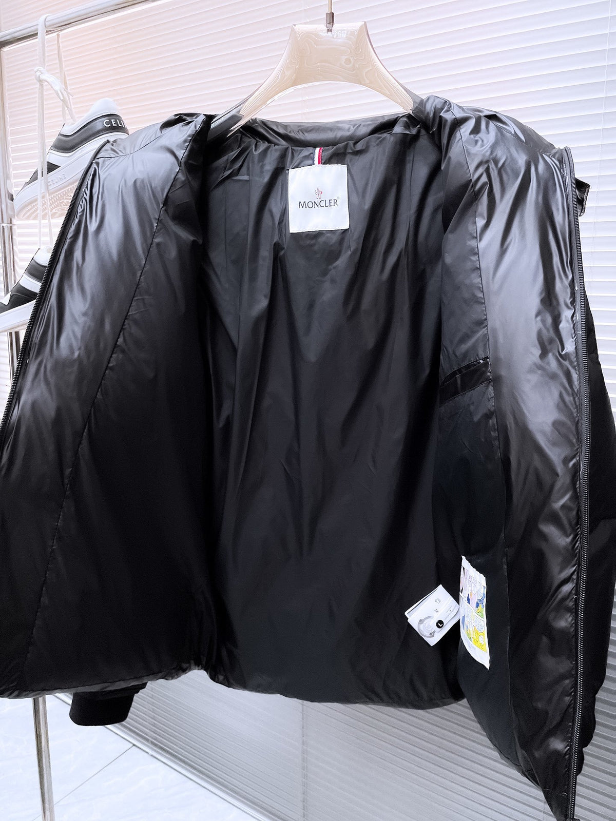 Moncler Black Logo-Back Quilted Hooded Puffer Jacket
