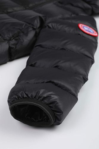Canada Goose Black Stripe-Detail Hooded Puffer Jacket