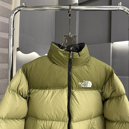 The North Face Olive Green Two-Tone Puffer Jacket