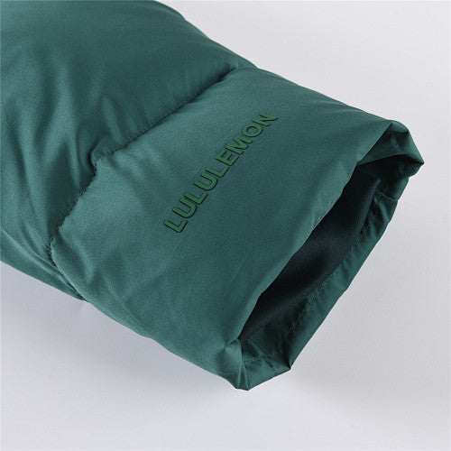 Lululemon Deep Teal Green Quilted Hooded Puffer Jacket