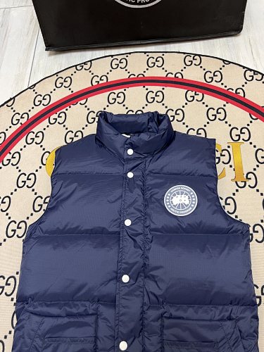 Canada Goose Navy Blue Quilted Stand-Collar Puffer Vest