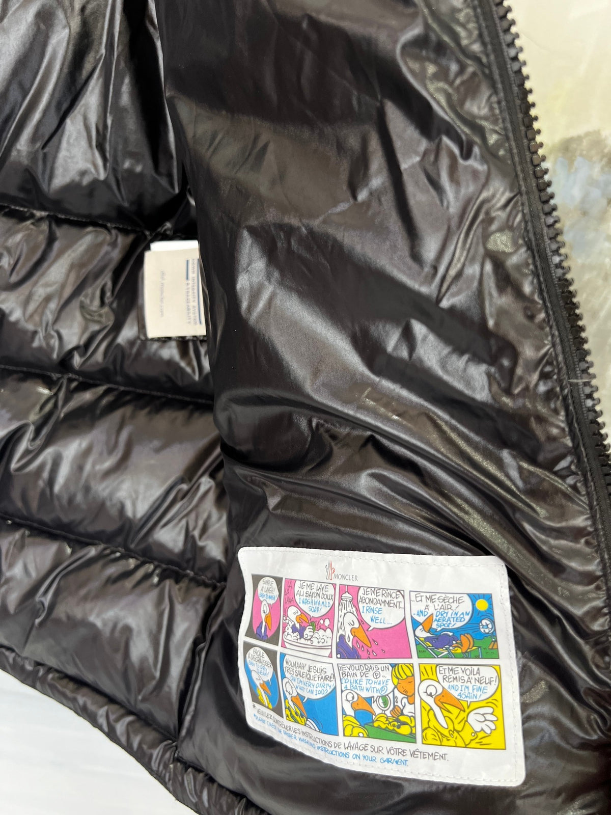 Moncler Black Glossy Quilted Hooded Puffer Jacket