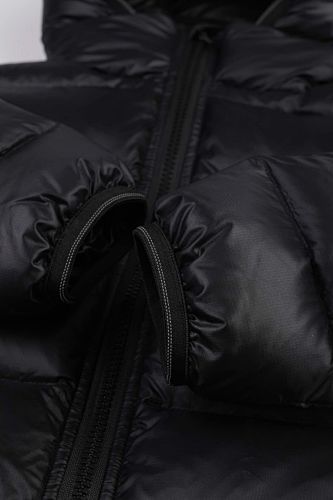 Canada Goose Black Stripe-Detail Hooded Puffer Jacket
