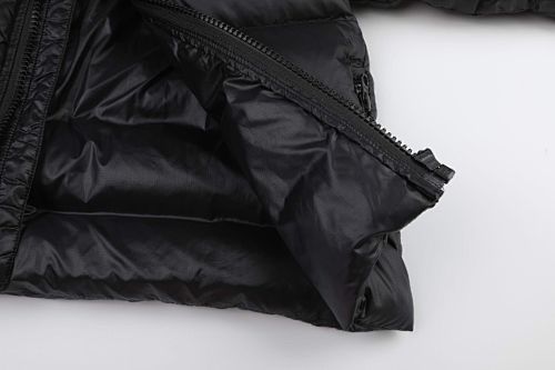 Canada Goose Black Stripe-Detail Hooded Puffer Jacket