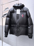 Moncler Black Logo-Back Quilted Hooded Puffer Jacket