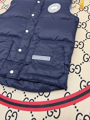 Canada Goose Navy Blue Quilted Stand-Collar Puffer Vest