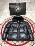 Canada Goose Black Glossy Quilted Hooded Puffer Jacket