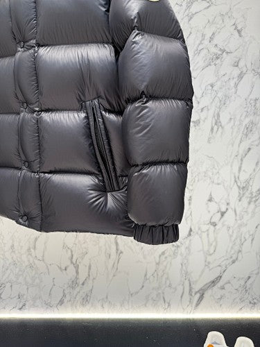 Moncler Black Quilted High-Collar Puffer Jacket