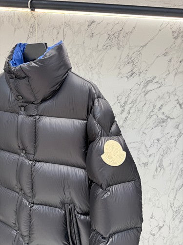 Moncler Black Quilted High-Collar Puffer Jacket