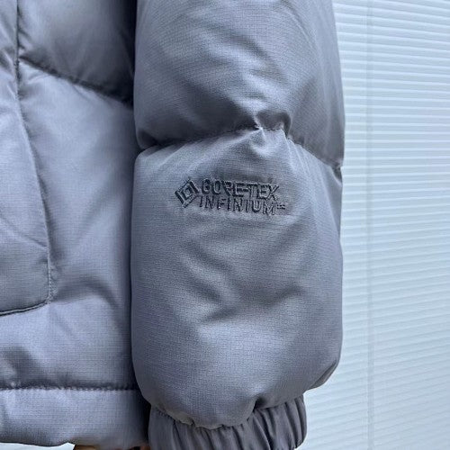 The North Face Slate Grey Quilted Hooded Puffer Jacket