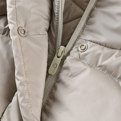 Lululemon Stone Beige Quilted Hooded Puffer Jacket
