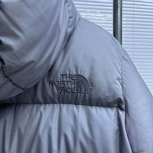 The North Face Slate Grey Quilted Hooded Puffer Jacket