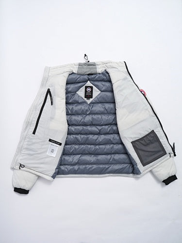 Canada Goose White Stand-Collar Puffer Jacket