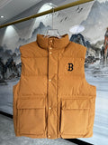 Boston Red Sox Mustard Yellow Logo Quilted Puffer Vest