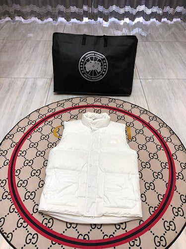 Canada Goose White Quilted Stand-Collar Puffer Vest