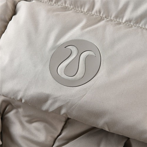 Lululemon Stone Beige Quilted Hooded Puffer Jacket
