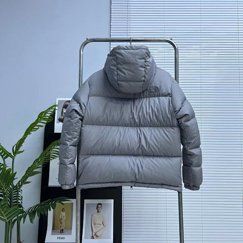 The North Face Slate Grey Quilted Hooded Puffer Jacket