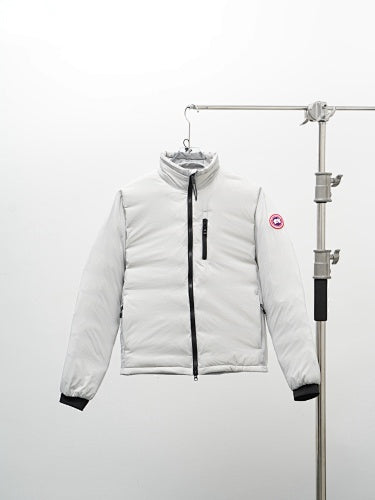 Canada Goose White Stand-Collar Puffer Jacket
