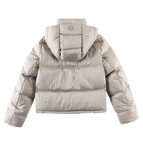 Lululemon Stone Beige Quilted Hooded Puffer Jacket