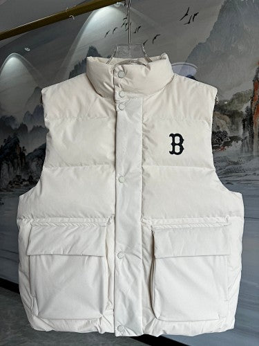 Boston Red Sox White Logo Quilted Puffer Vest