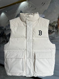 Boston Red Sox White Logo Quilted Puffer Vest