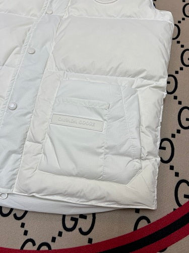Canada Goose White Quilted Stand-Collar Puffer Vest