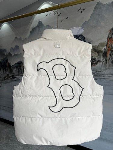 Boston Red Sox White Logo Quilted Puffer Vest