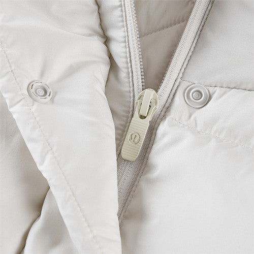 Lululemon Ivory White Quilted Hooded Puffer Jacket