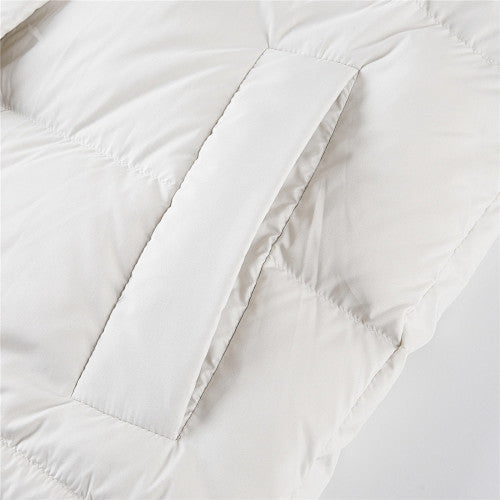 Lululemon Ivory White Quilted Hooded Puffer Jacket