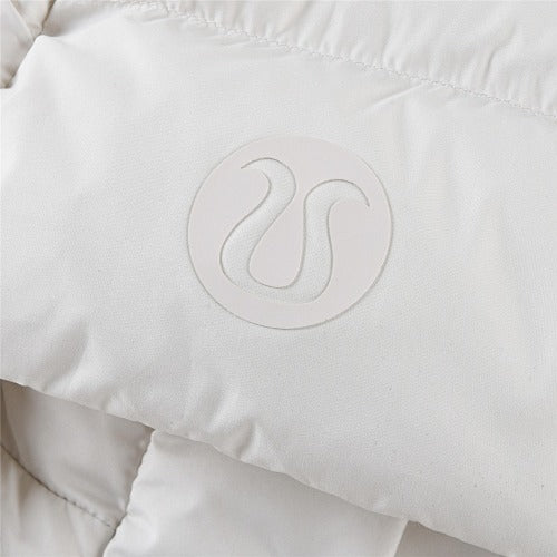 Lululemon Ivory White Quilted Hooded Puffer Jacket