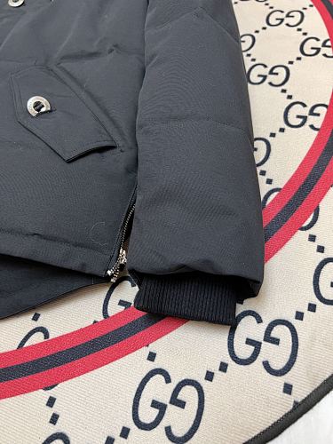 Moose Knuckles Black Quilted Hooded Parka Jacket