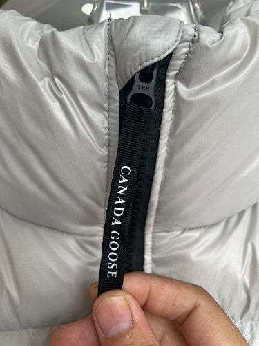 Canada Goose Silver Grey Glossy Quilted Puffer Vest
