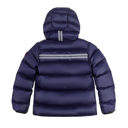 Canada Goose Navy Blue Stripe-Detail Hooded Puffer Jacket