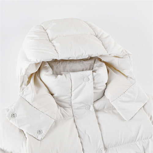 Lululemon Ivory White Quilted Hooded Puffer Jacket