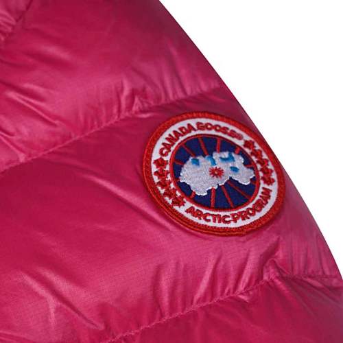 Canada Goose Fuchsia Pink Stripe-Detail Hooded Puffer Jacket