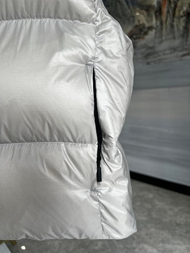 Canada Goose Silver Grey Glossy Quilted Puffer Vest