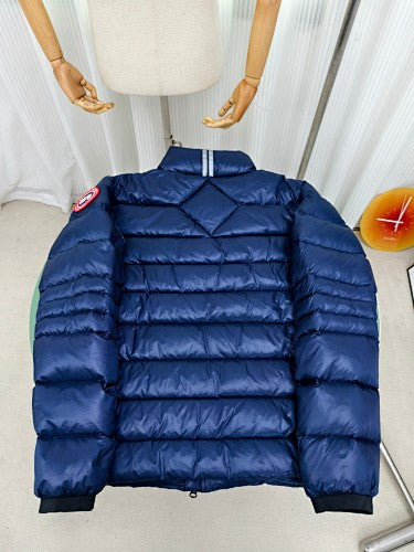 Canada Goose Navy Blue Quilted Stand-Collar Puffer Jacket