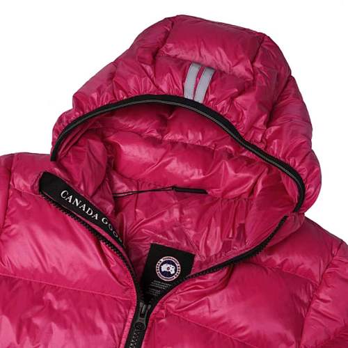 Canada Goose Fuchsia Pink Stripe-Detail Hooded Puffer Jacket