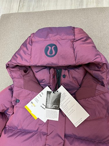 Lululemon Mauve Purple Quilted Hooded Puffer Jacket
