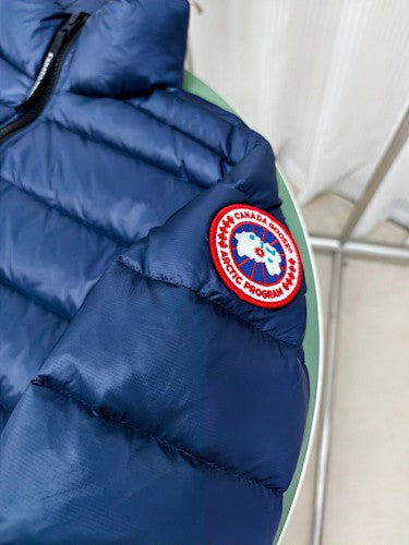 Canada Goose Navy Blue Quilted Stand-Collar Puffer Jacket