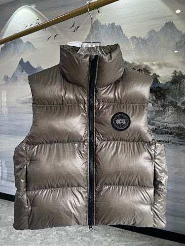 Canada Goose Bronze Brown Glossy Quilted Puffer Vest